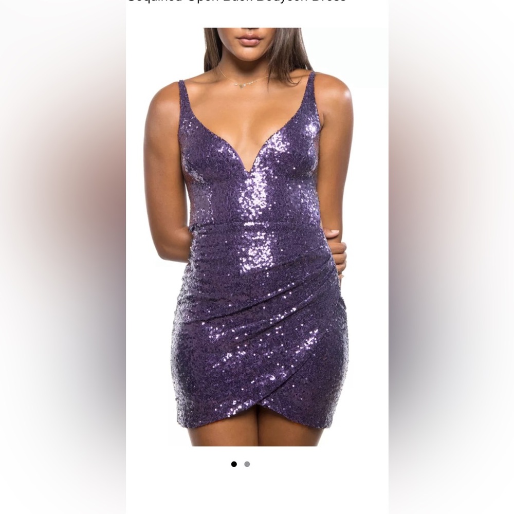 B Darlin Sparkling Purple Mini Dress